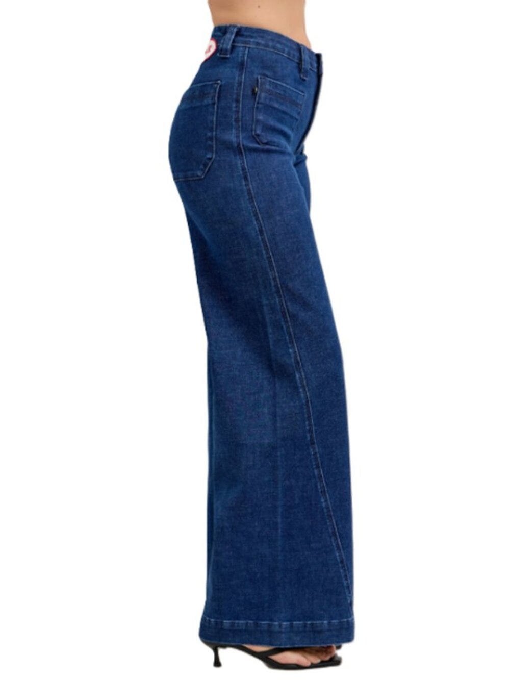Judy Blue High Waisted Twisted Seams Retro Wide Leg Jean - Picture 3 of 6
